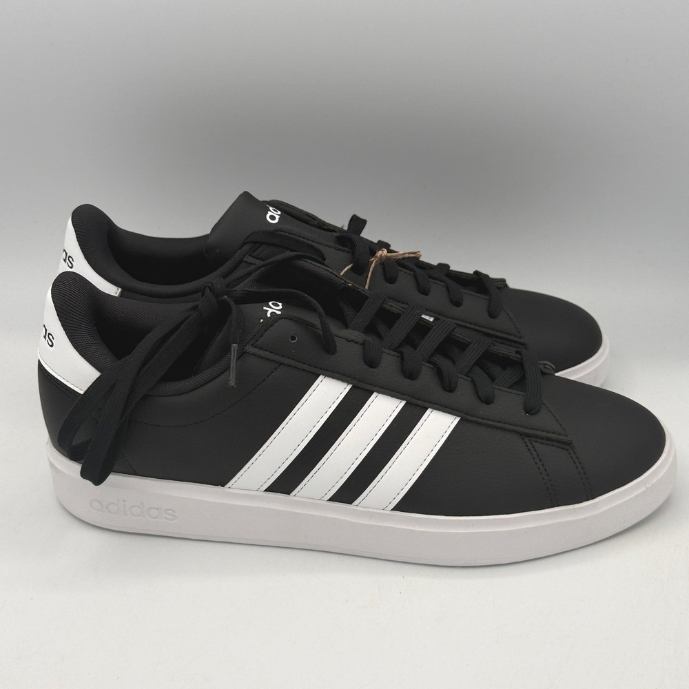 Adidas Grand Court Base 2.0 Mens Sneakers 11.5 Black White GW9196